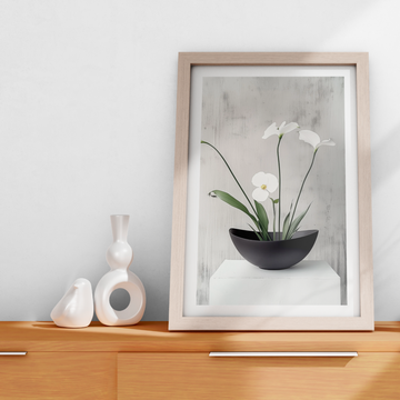 Zen Floral Elegance: Minimalist Japanese Style in Watercolor Serenity. High Resolution Digital Download 300 DPI
