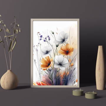Vibrant Wildflowers: Stunning Watercolor Art to Brighten Your Space High Resolution Digital Download 300 DPI