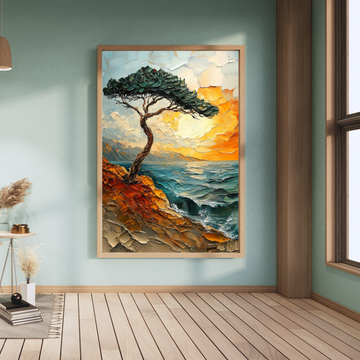 Ethereal Cloud Tree: Abstract Seascape Art Blending Sky and Ocean. High Resolution Digital Download 300 DPI