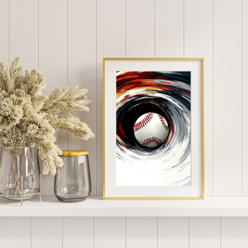 Blazing Fastball: Dynamic Vector Baseball with High-Energy Motion Trails. High Resolution Digital Download 300 DPI