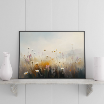 Ethereal Wildflower Meadow: Soft Hues Dancing in Dreamy Landscape. High Resolution Digital Download 300 DPI