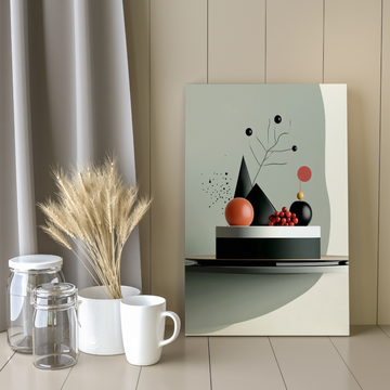 Geometric Culinary Art: Elegant Cake with Precision-Designed Artistic Toppings. High Resolution Digital Download 300 DPI