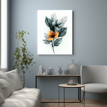 Boho Botanical Elegance: Minimalist Floral Sketches with Subtle Color Accents. High Resolution Digital Download 300 DPI