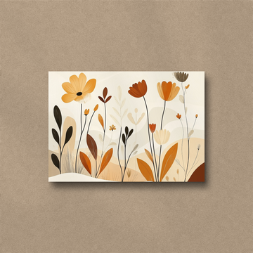 Wild Floral Minimalism: Contemporary Art with Clean Lines and Natural Elements. High Resolution Digital Download 300 DPI