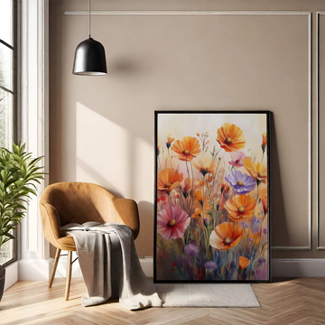 Vibrant Wildflowers: Stunning Watercolor Art to Brighten Your Space. High Resolution Digital Download 300 DPI