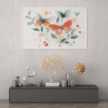 Watercolor Butterfly Symphony: Delicate Wings Dancing on Pristine Canvas. High Resolution Digital Download 300 DPI