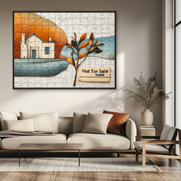 Inspirational Jigsaw Puzzle Wall Art Home Not For Sale Message. High Resolution Digital Download 300 DPI.
