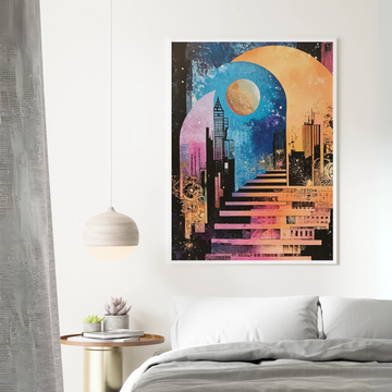 Abstract Turning Points Geometric Wall Art – Modern Event-Inspired Decor. High Resolution Digital Download 300 DPI.