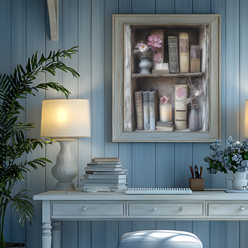 Vintage Junk Journal Wall Art Rustic Bookshelves Candles Flowers Ephemera Cozy. High Resolution Digital Download 300 DPI.