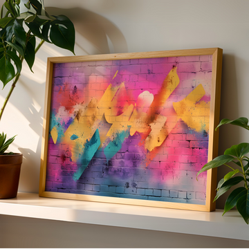 Vibrant Graffiti Wall Art Urban Wildstyle Colorful Brick Street Culture. High Resolution Digital Download 300 DPI.