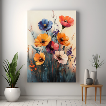 Charming Vintage Wildflower Painting: Elegant Floral Wall Art for Timeless Decor. High Resolution Digital Download 300 DPI