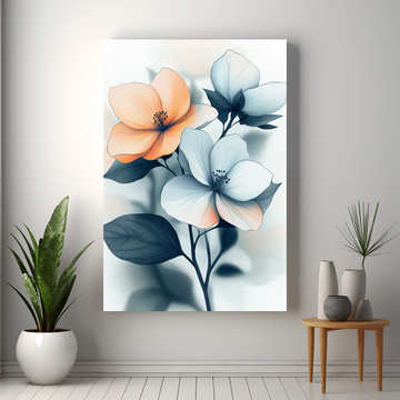 Elegant Botanical Boho: Minimalist Abstract Art with Clear Lines and Soft Colors. High Resolution Digital Download 300 DPI