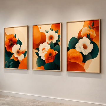 Ethereal Blooms, Modern Abstract Floral Art for Contemporary Spaces. High Resolution Digital Download 300 DPI