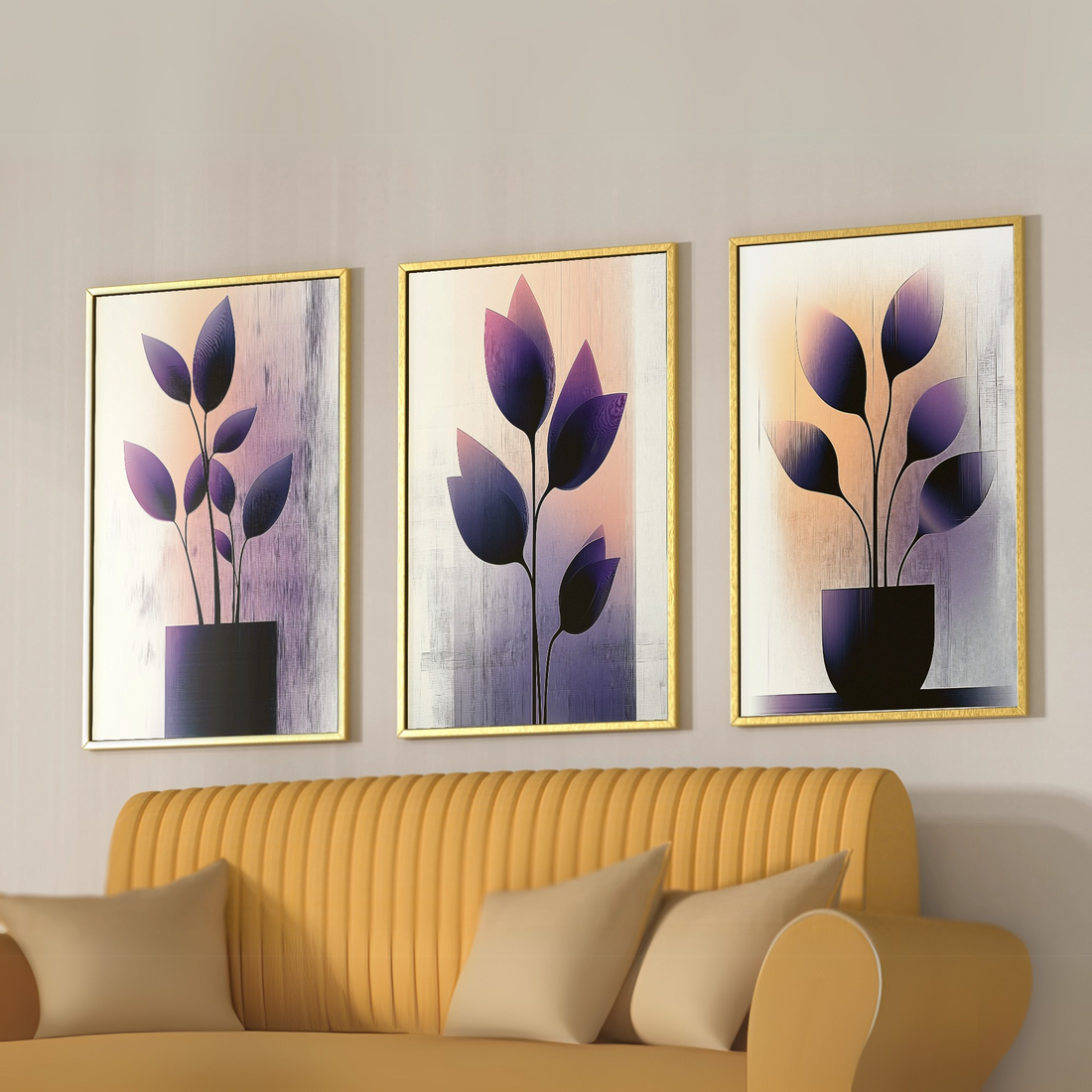 Botanical Essence: Minimalist Abstract Plant Art in Soft, Blurred Landscape. High Resolution Digital Download 300 DPI