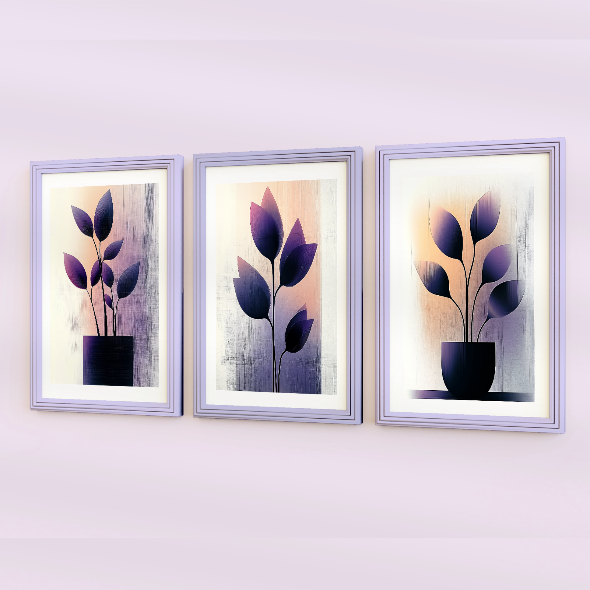 Botanical Essence: Minimalist Abstract Plant Art in Soft, Blurred Landscape. High Resolution Digital Download 300 DPI