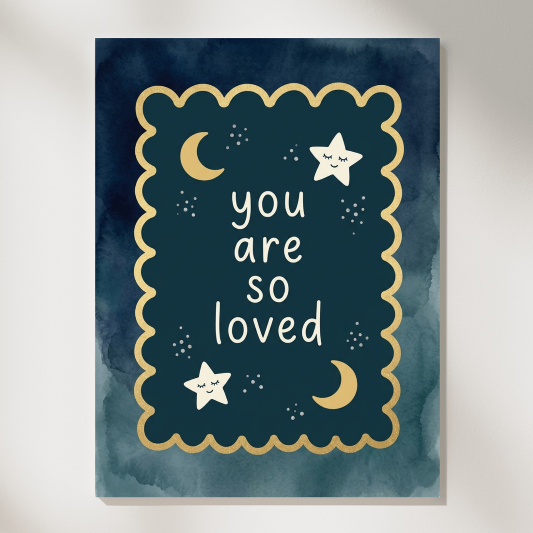 You Are So Loved Celestial Nursery Wall Art Print. High Resolution Digital Download 300 DPI.