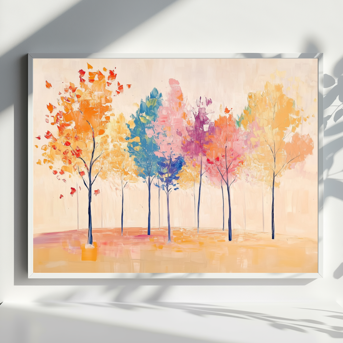 Autumn Forest Symphony, Vibrant Colors Dancing in Warm Landscape. High Resolution Digital Download 300 DPI