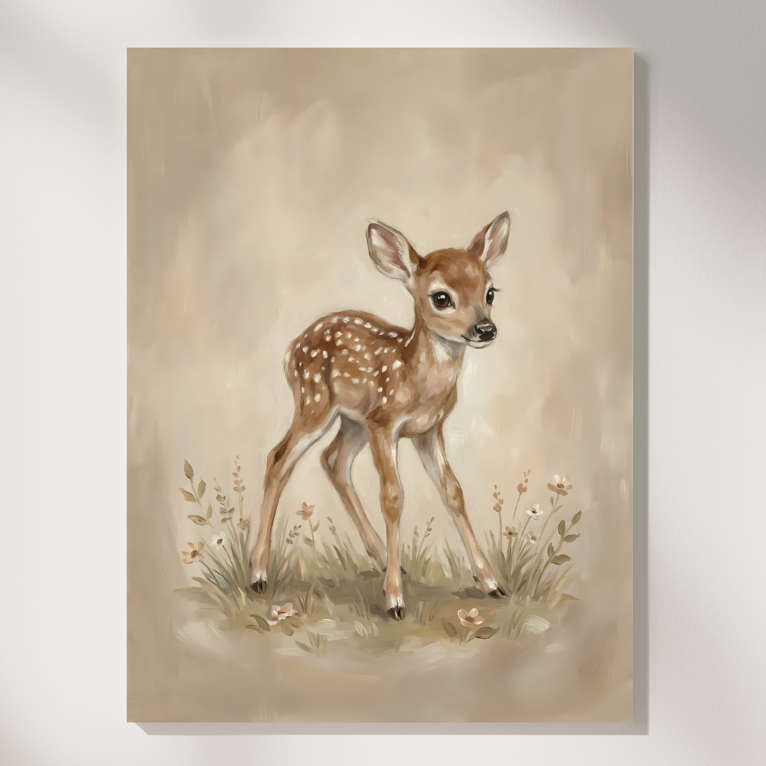 Baby Deer Fawn Woodland Nursery Vintage Farmhouse Animal Wall Art. High Resolution Digital Download 300 DPI.