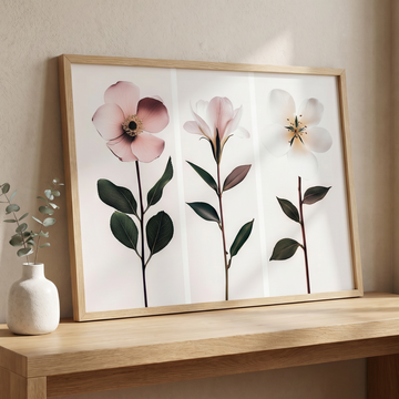 Bauhaus Botanical Brilliance, Modern Floral Art with Geometric Flair. High Resolution Digital Download 300 DPI