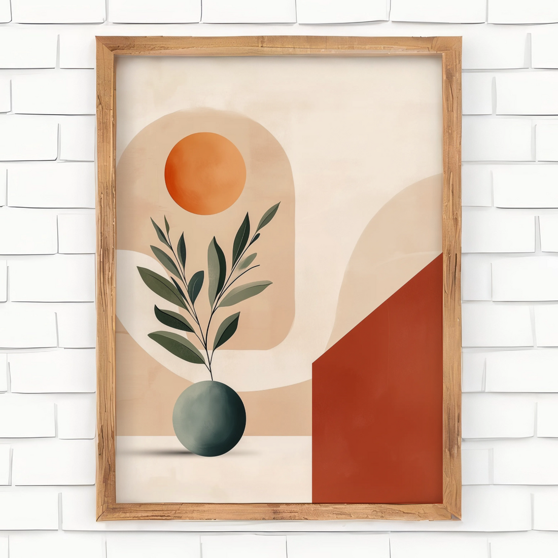 Geometric Elegance, Minimalist Abstract Art with Diverse Shapes. High Resolution Digital Download 300 DPI