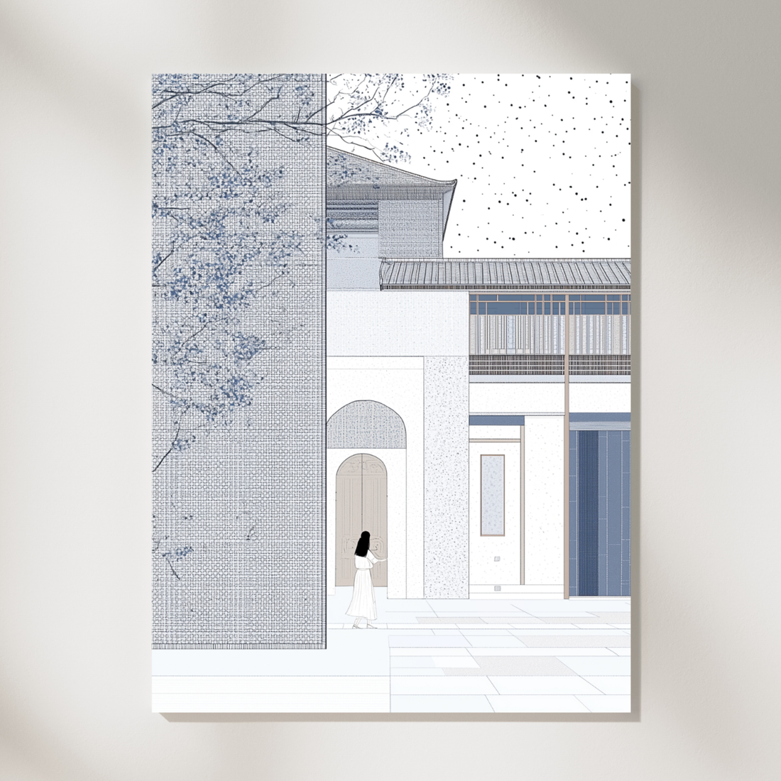 Traditional Japanese Building Wall Art, Timeless Oriental Architecture Decor. High Resolution Digital Download 300 DPI.