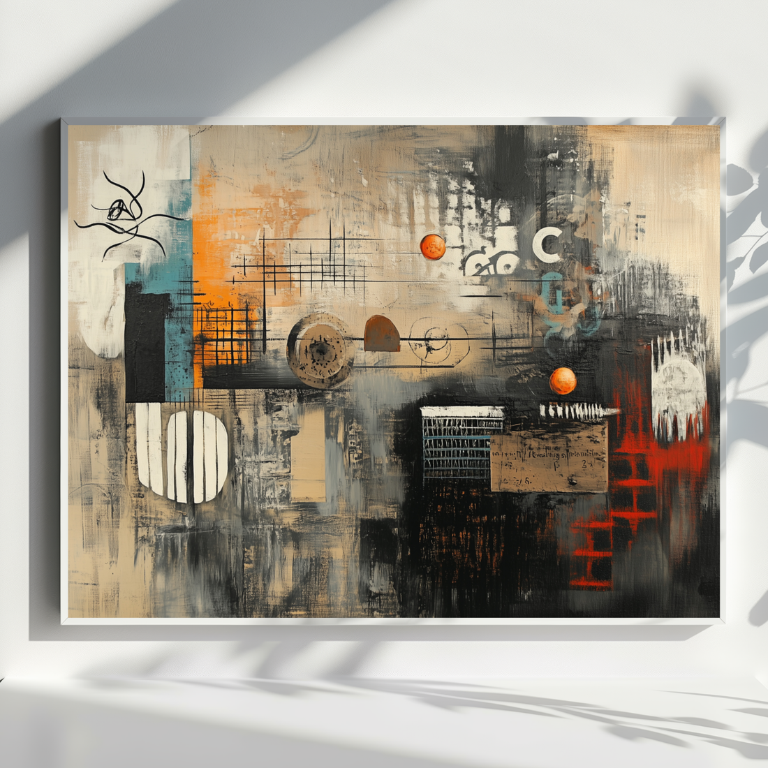 Modern Geometric Abstract Print, Vibrant Multi Color Wall Art. High Resolution Digital Download 300 DPI.