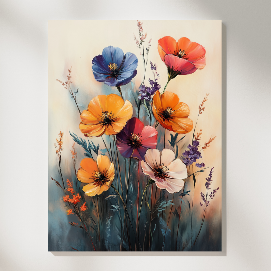 Charming Vintage Wildflower Painting, Elegant Floral Wall Art for Timeless Decor. High Resolution Digital Download 300 DPI