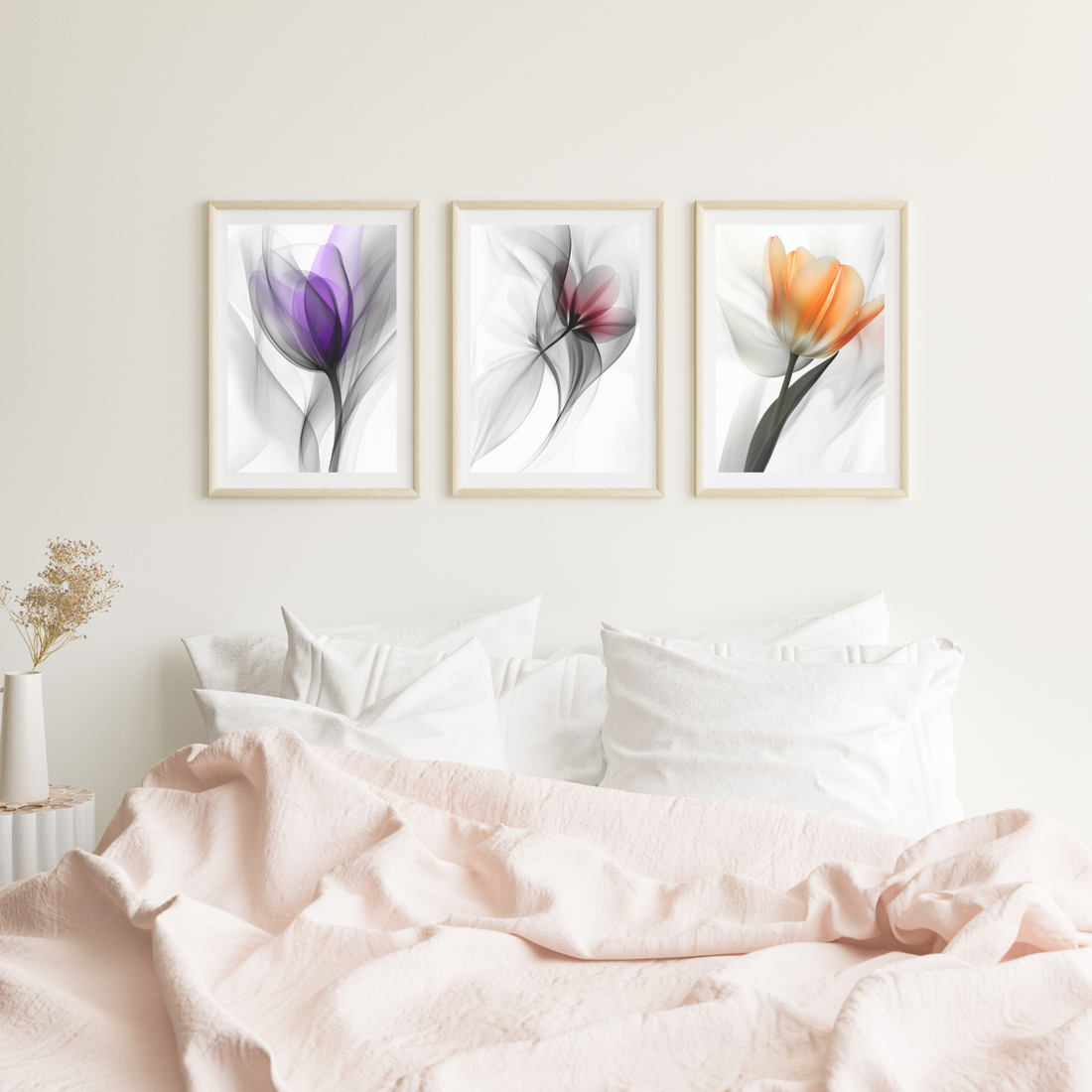 Dreamy Tulip Prism: Soft-Focus Floral Art with Ethereal Pastel Hues. High Resolution Digital Download 300 DPI