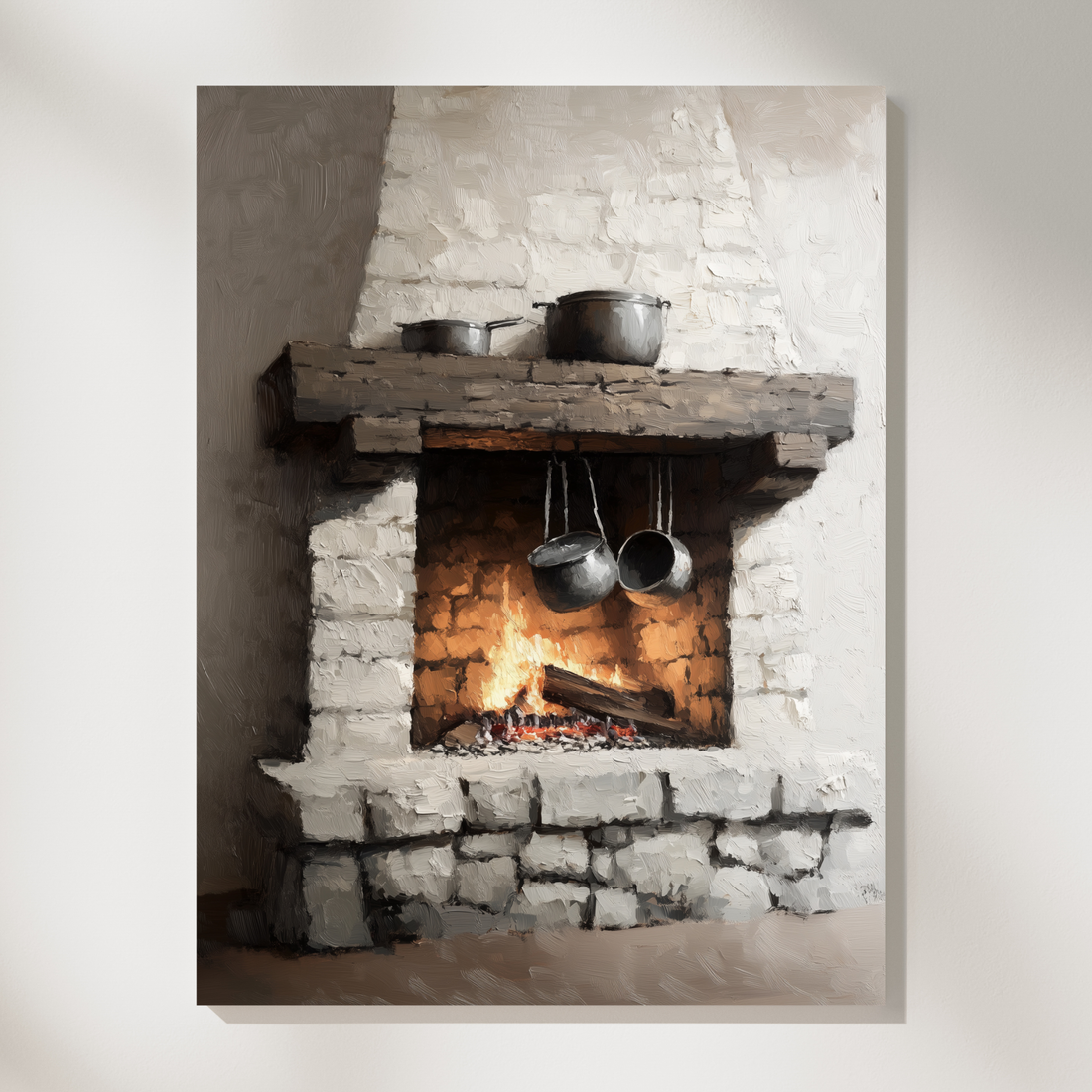 Medieval Stone Fireplace Wall Art Rustic Warm Ancient Cozy Home. High Resolution Digital Download 300 DPI.
