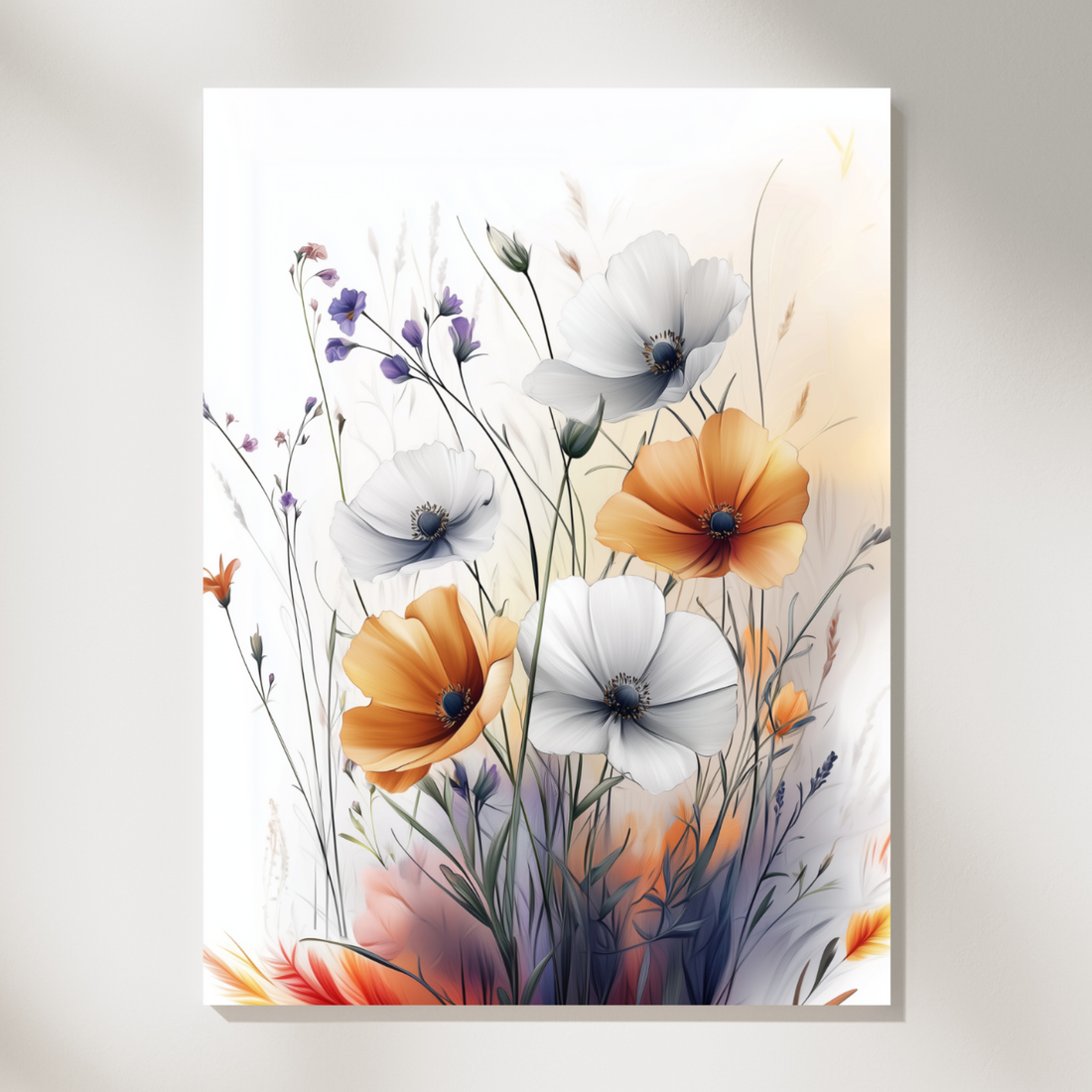 Vibrant Wildflowers, Stunning Watercolor Art to Brighten Your Space High Resolution Digital Download 300 DPI