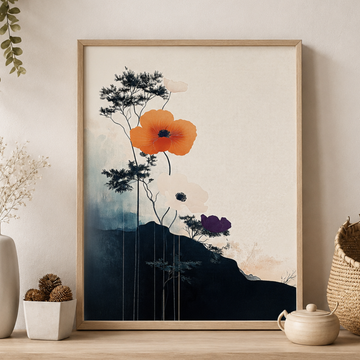 Wild Blooms, Untamed Floral Art Capturing Nature's Raw Beauty. High Resolution Digital Download 300 DPI