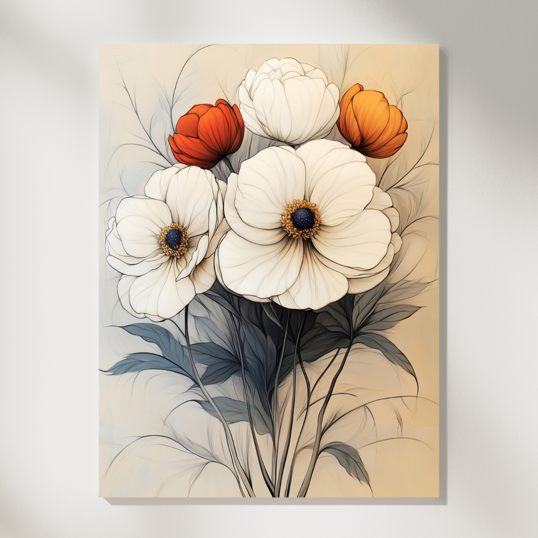Botanical Beauty, Vintage Floral Art for Timeless Home Decor. High Resolution Digital Download 300 DPI