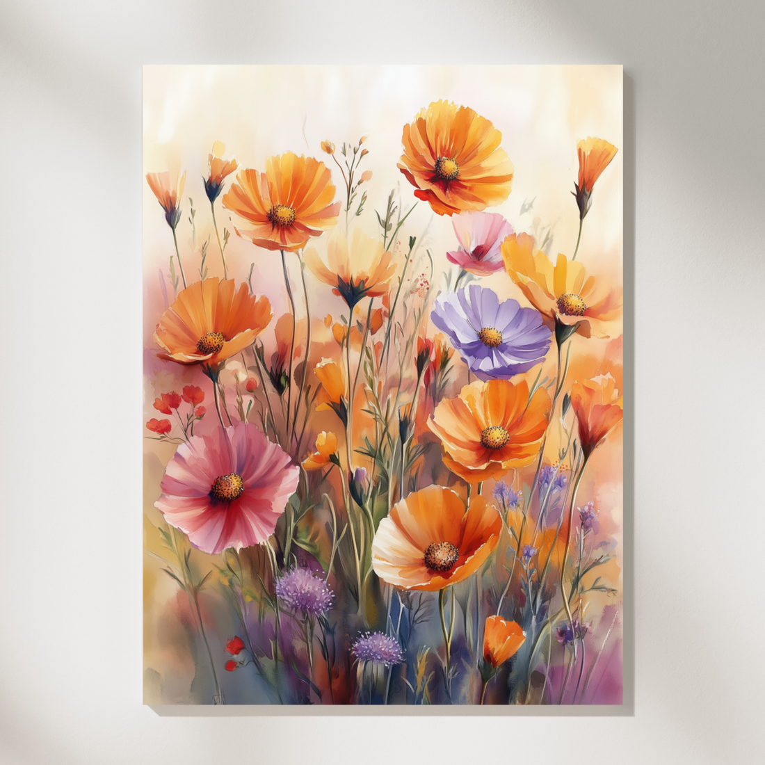 Vibrant Wildflowers, Stunning Watercolor Art to Brighten Your Space. High Resolution Digital Download 300 DPI