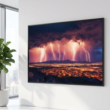 Electrifying Sky, Dramatic Lightning Storm Wall Art Print. High Resolution Digital Download 300 DPI.