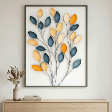 Botanical Elegance, Delicate Floral and Leaf Art for Sophisticated Spaces. High Resolution Digital Download 300 DPI