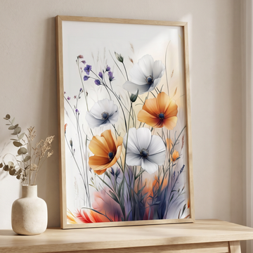 Vibrant Wildflowers, Stunning Watercolor Art to Brighten Your Space High Resolution Digital Download 300 DPI