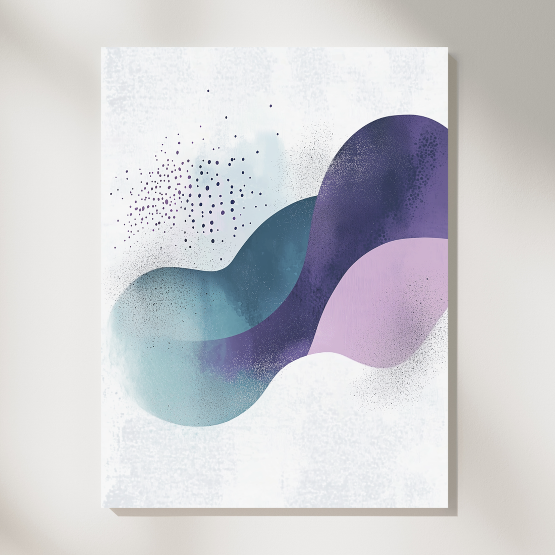 Ethereal Dreamscape, Abstract Fluid Shapes in Blue, Purple, and White. High Resolution Digital Download 300 DPI