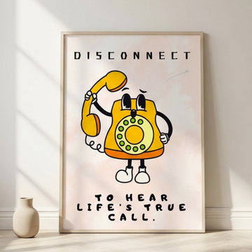 Retro Wisdom Calls, Vintage Telephone Motivational Wall Art Print. High Resolution Digital Download 300 DPI.