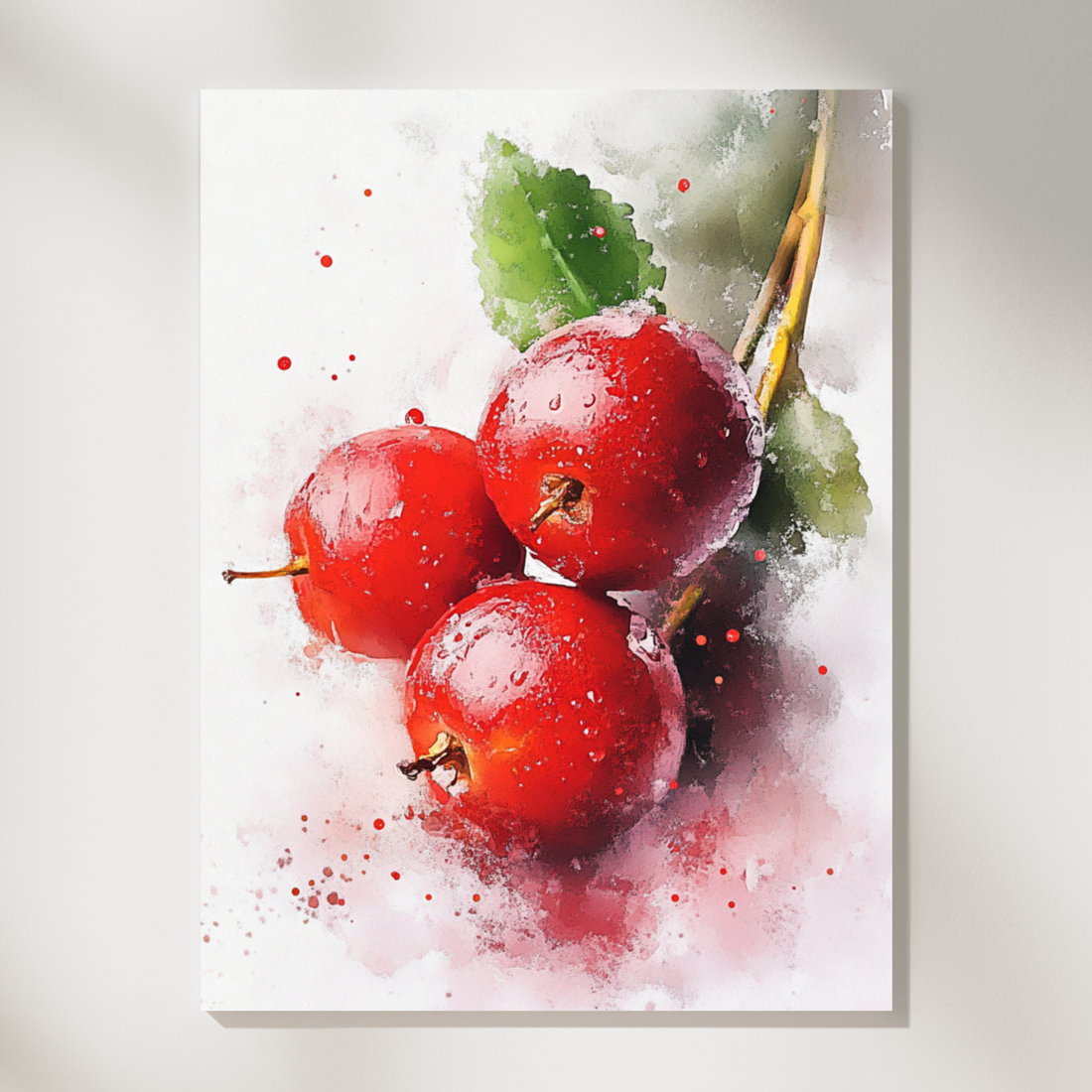 Dreamy Watercolor Harvest, Vibrant Fruit Art with Realistic Splashes. High Resolution Digital Download 300 DPI