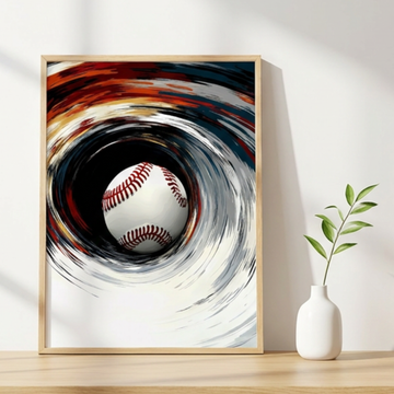 Blazing Fastball, Dynamic Vector Baseball with High-Energy Motion Trails. High Resolution Digital Download 300 DPI