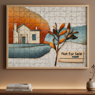 Inspirational Jigsaw Puzzle Wall Art Home Not For Sale Message. High Resolution Digital Download 300 DPI.