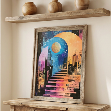 Abstract Turning Points Geometric Wall Art, Modern Event-Inspired Decor. High Resolution Digital Download 300 DPI.