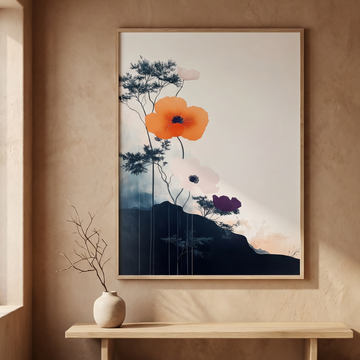 Wild Blooms, Untamed Floral Art Capturing Nature's Raw Beauty. High Resolution Digital Download 300 DPI