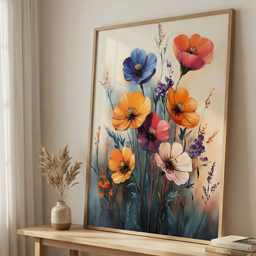 Charming Vintage Wildflower Painting, Elegant Floral Wall Art for Timeless Decor. High Resolution Digital Download 300 DPI