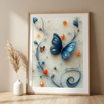 Enchanted Whimsy, Ethereal Fantasy Lines Frame Magical Pastel Realm. High Resolution Digital Download 300 DPI
