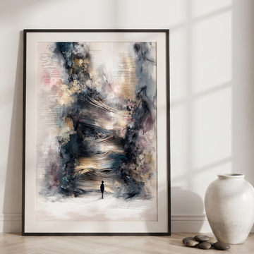 Surreal Enchanted Woods Wall Art Whimsical Abstract Fantasy Print. High Resolution Digital Download 300 DPI.