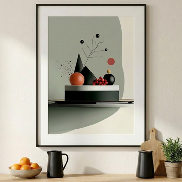 Geometric Culinary Art, Elegant Cake with Precision-Designed Artistic Toppings. High Resolution Digital Download 300 DPI