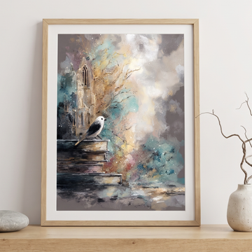 Mystical Fantasy Woodland Wall Art Surreal Abstract Dreamlike Print. High Resolution Digital Download 300 DPI.