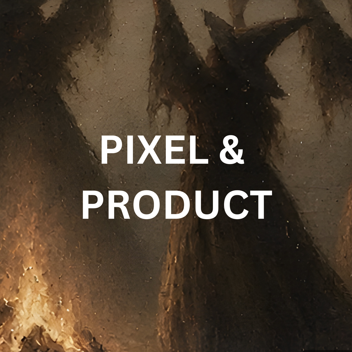 Pixel and Product cover image over a dark witches painting