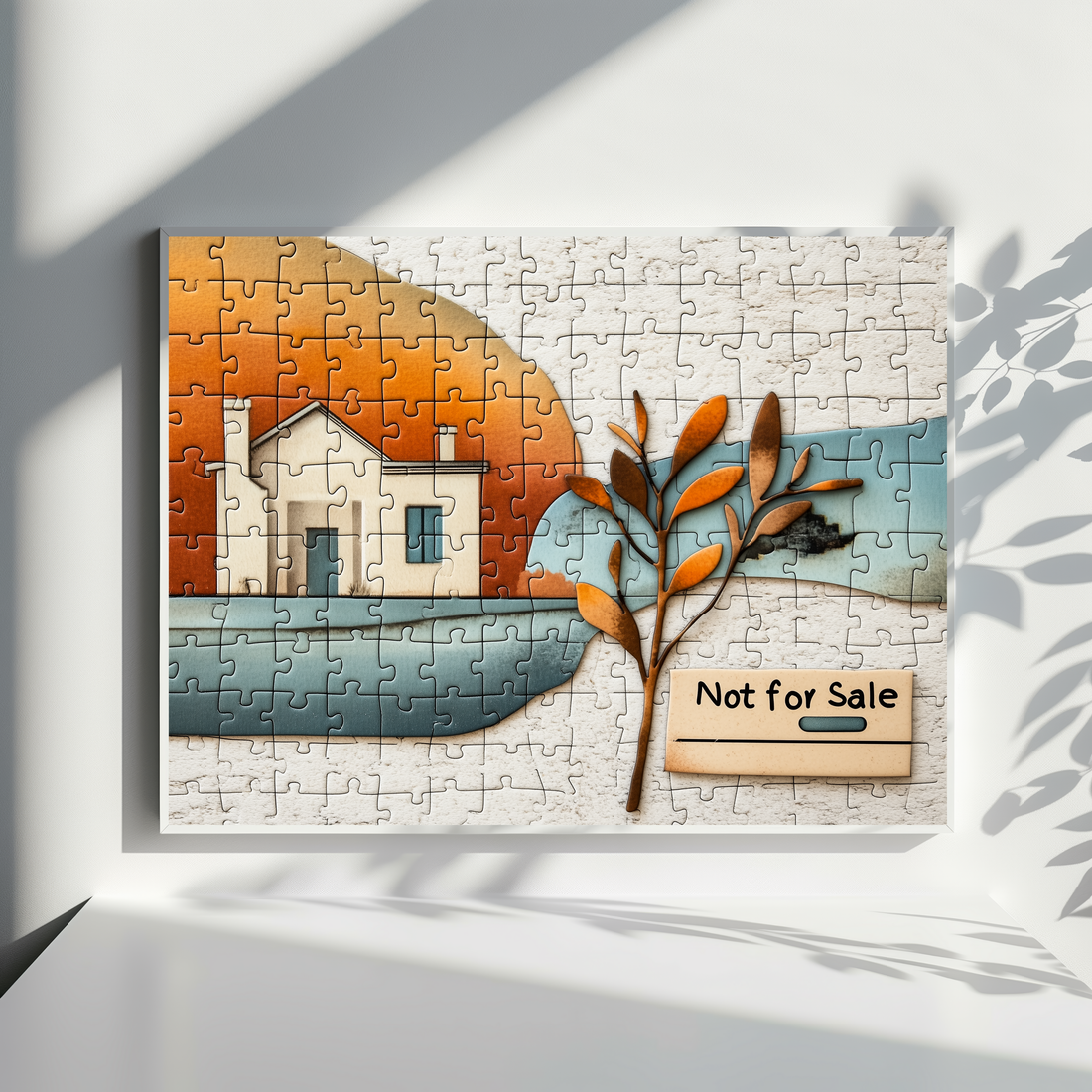 Inspirational Jigsaw Puzzle Wall Art Home Not For Sale Message. High Resolution Digital Download 300 DPI.